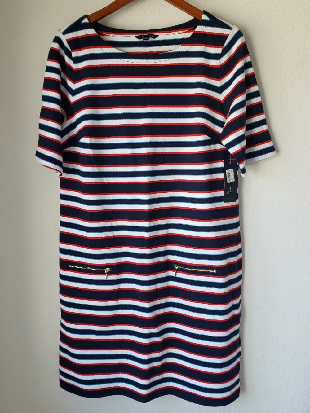 NWT Tommy Hilfiger 100% Cotton Red, White, Blue, Dress - Size XL